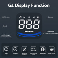 Digital Speedometer Universal GPS HUD Head-Up Display Suitable For Car With MPH & Overspeed Alarm