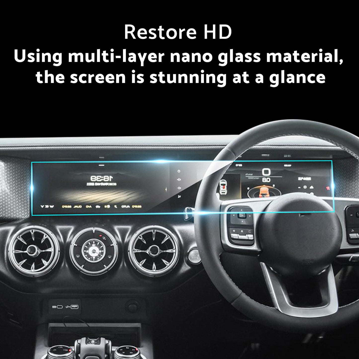 Center Console Screen Protector Tempered Glass Suitable For GWM Tank 300 2023-2024