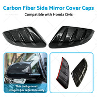 {{ 2x Carbon Fiber Side Mirror Cover Caps Suitable for 16-21 Honda Civic }} - Buy Car Parts Online at {{ Kaka Auto Parts }}.