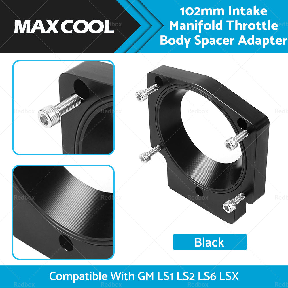 {{ 102mm Manifold Throttle Body Spacer Adapter Suitable For GM LS1 LS2 LS6 Black }} - Buy Car Parts Online at {{ Kaka Auto Parts }}.