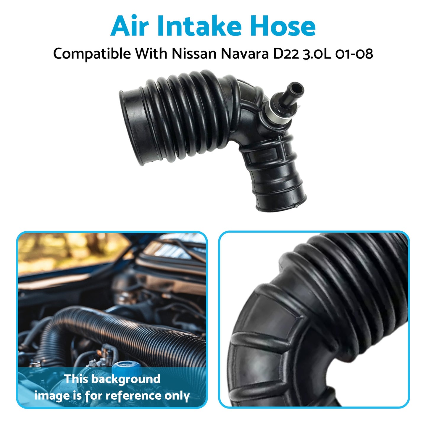 {{ Air Intake Hose Pipe Suitable For Nissan Navara D22 Diesel 3.0L ZD30DDT 2001-08 }} - Buy Car Parts Online at {{ Kaka Auto Parts }}.