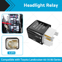 {{ Headlight Relay 12V 4 Pins 90987-02006 Suitable For Toyota Landcruiser 60 70 80 }} - Buy Car Parts Online at {{ Kaka Auto Parts }}.