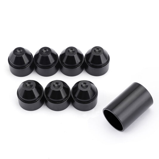 1x6 Aluminum Inline Fuel Filter 1/2-28 Suitable For Universal Car Use Black