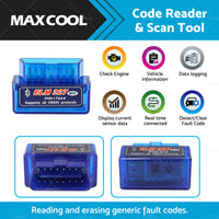 {{ OBD2 II Bluetooth Car Scanner Torque Suitable For IOS Android CAN Auto Scan Tool }} - Buy Car Parts Online at {{ Kaka Auto Parts }}.