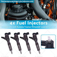{{ 4x Fuel Injectors Suitable for Kubota Tractor MX5200F L3301DT L3301F 0445110775 }} - Buy Car Parts Online at {{ Kaka Auto Parts }}.