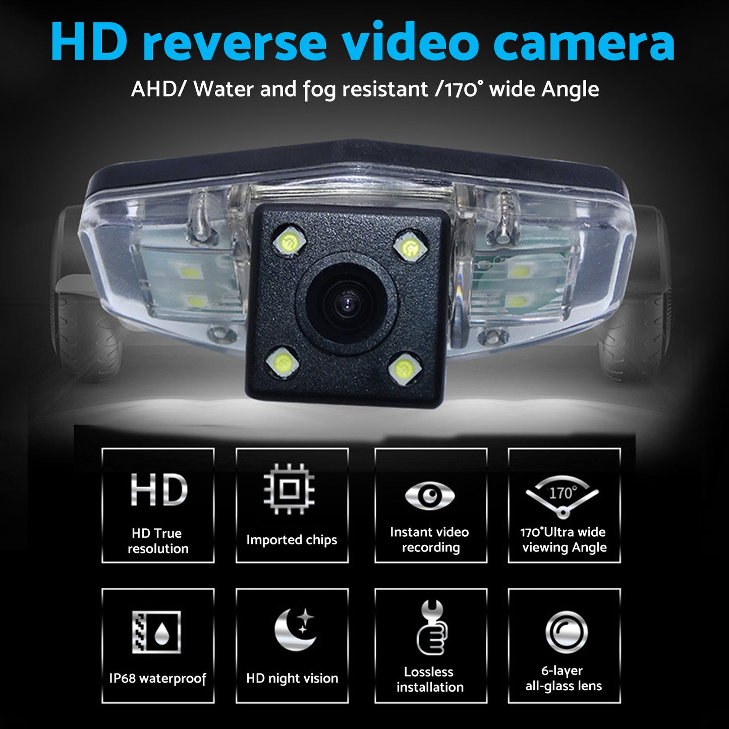 Reverse Rear View Backup Camera Suitable For Honda Accord EK / Pilot / Civic