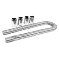 {{ 48inch Flexible Stainless Steel Radiator Hose Kit with Chrome Caps Car Polished }} - Buy Car Parts Online at {{ Kaka Auto Parts }}.