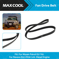 {{ 7PK1640 Fan Drive Belt Suitable for Nissan Patrol GU Y61 Navara D22 Diesel 3. 0L }} - Buy Car Parts Online at {{ Kaka Auto Parts }}.