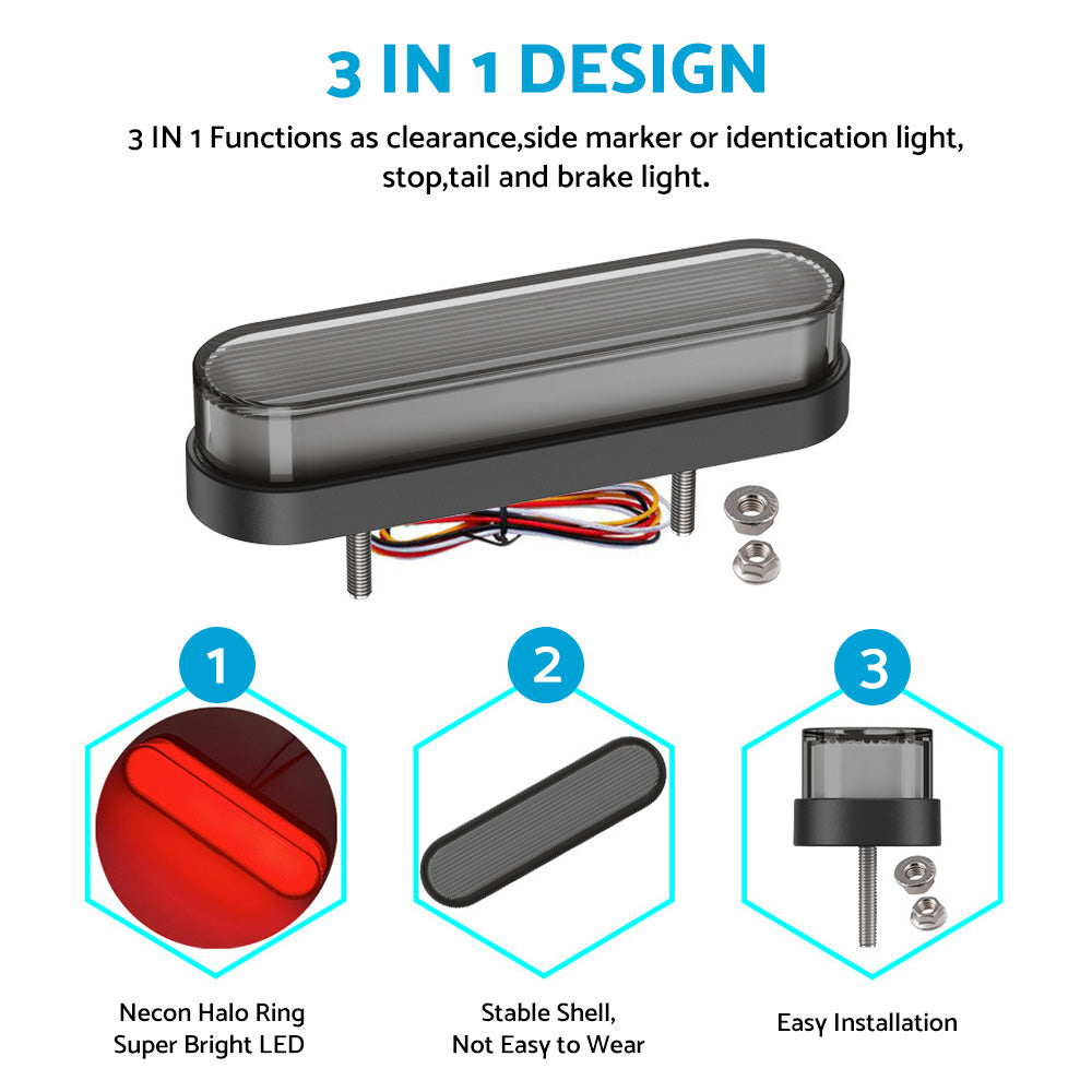 34LED Rear Stop Brake Flowing Turn Signal Tail Lights Suitable For Trailer & Truck