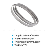 Metal Cutting Bi-Metal Bandsaw Blade Suitable For 2362mm x 19mm x 14 TPI Applications