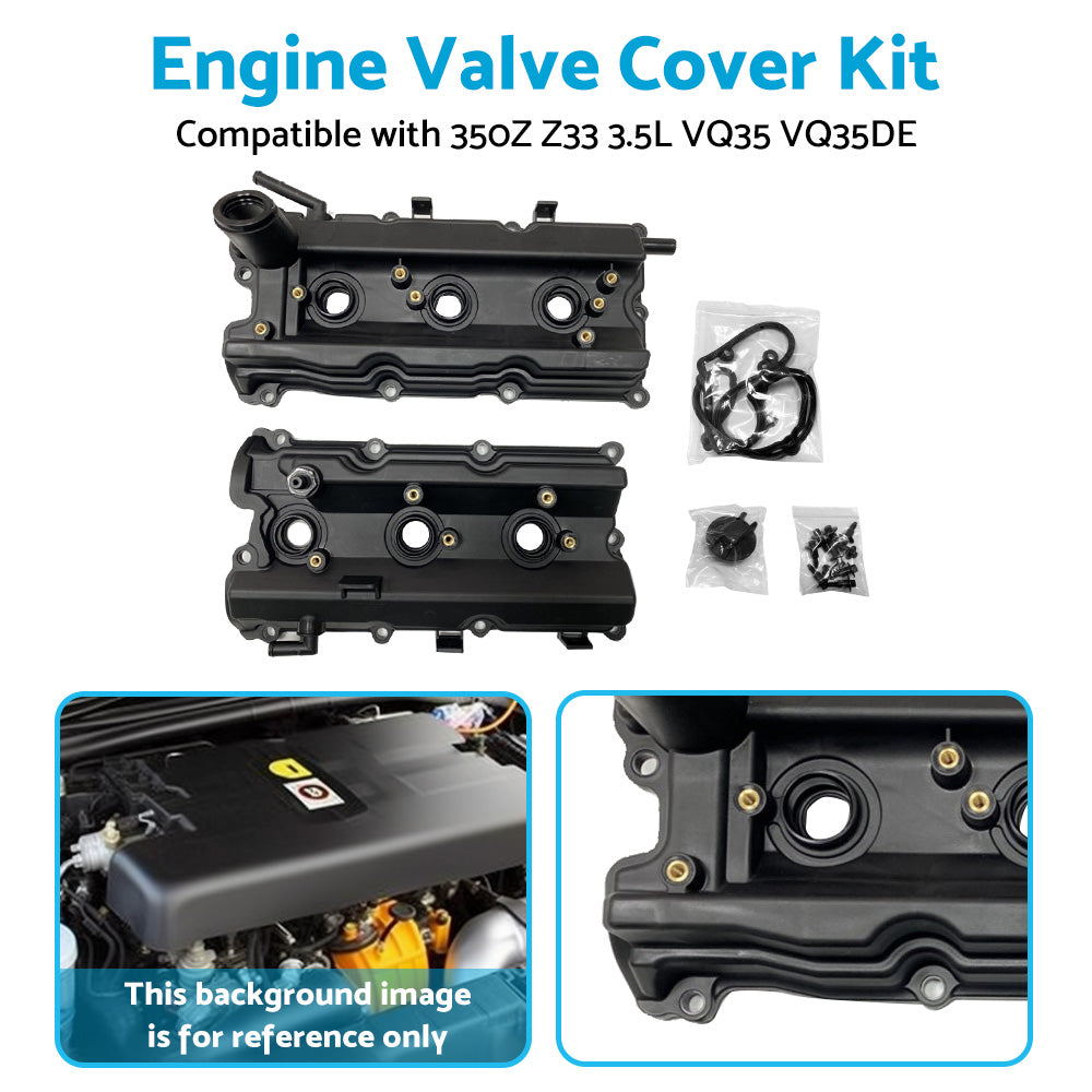 {{ 2PCS Engine Valve Cover Suitable For Nissan 350Z Z33 3. 5L VQ35 VQ35DE 2002-2006 }} - Buy Car Parts Online at {{ Kaka Auto Parts }}.