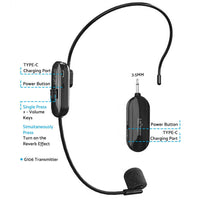 Wireless Microphone Headset 2.4G Suitable For Pro Audio Voice Teaching Outdoor Use