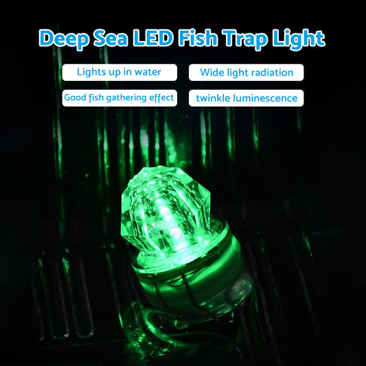 LED Underwater Fishing Light Deep Drop Squid Strobe Bait Lure Lamp