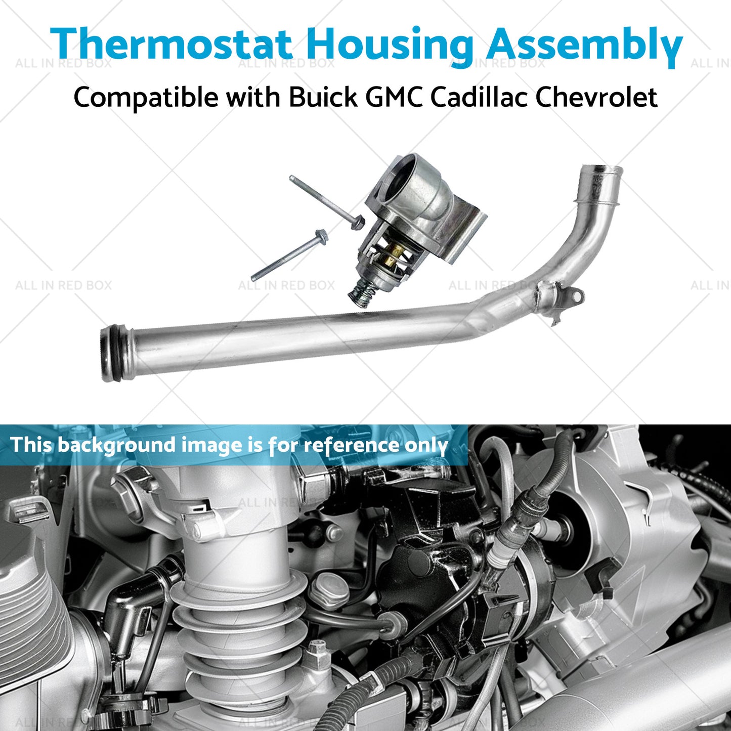 {{ Thermostat Housing Assembly Suitable for Buick GMC Cadillac Chevrolet 12673659 }} - Buy Car Parts Online at {{ Kaka Auto Parts }}.