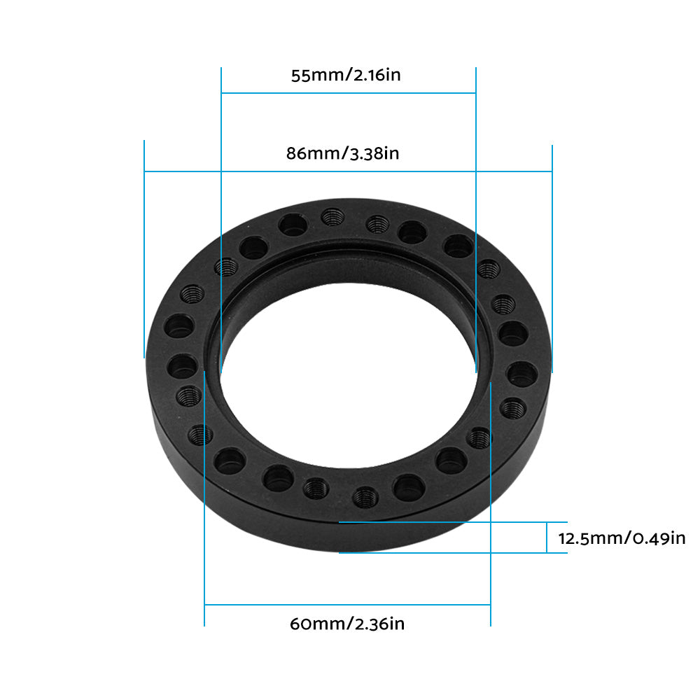 Black Steering Wheel Hub Adapter Spacer Suitable For MOMO to NARDI Quick Release