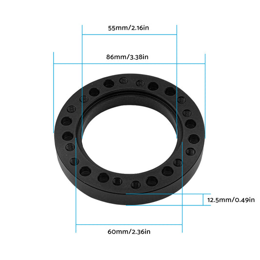 Black Steering Wheel Hub Adapter Spacer Suitable For MOMO to NARDI Quick Release