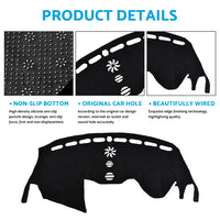 Non-Slip Dash Mat Suitable For Ford Escape ZG SUV 2016-2019 Dashboard Cover