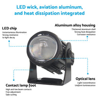 2X LED Motorcycle Headlight Spot Lights Car Driving Fog Lamp Yellow White 12-24V