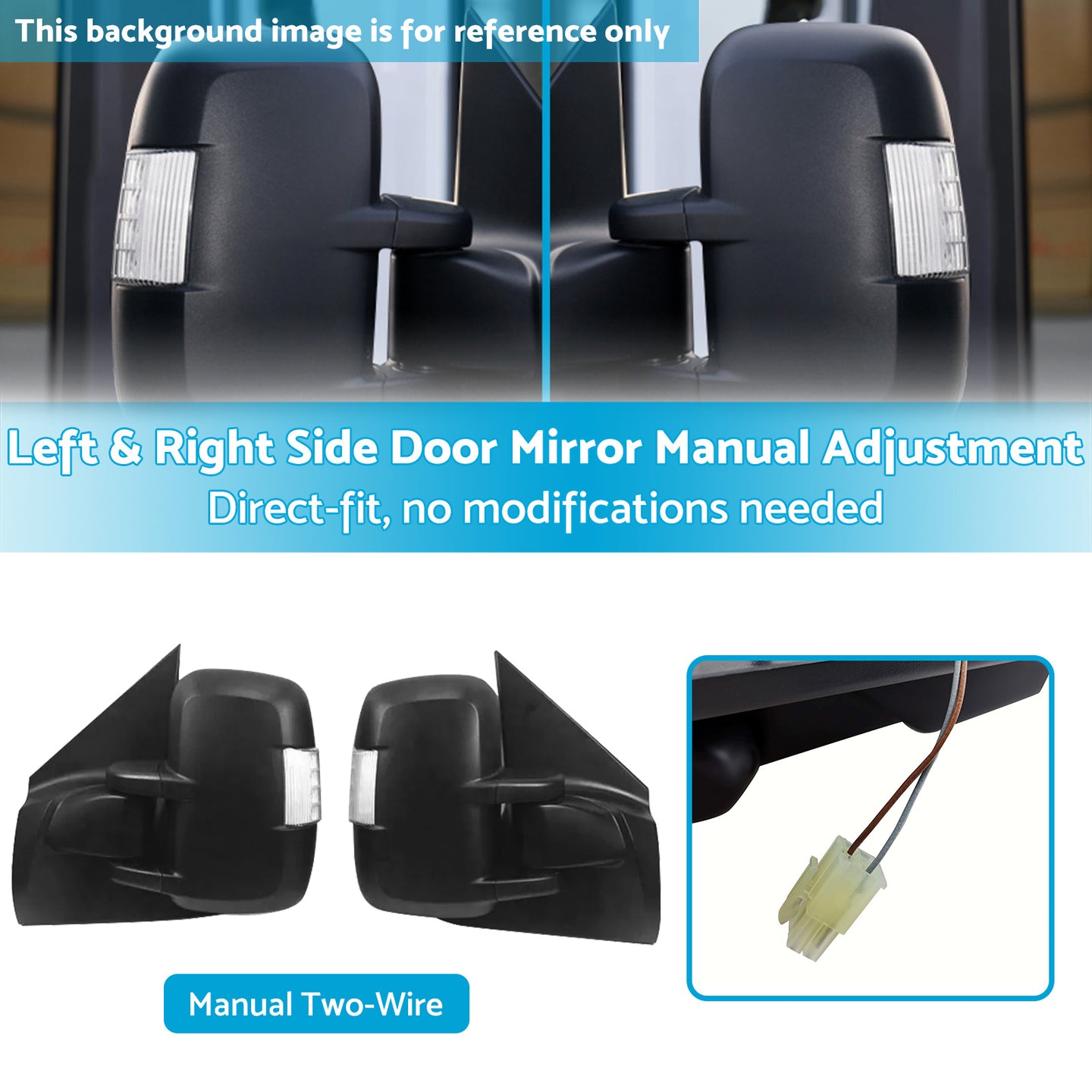 {{ Left+ Right Side Door Mirror Manual Adjustment Suitable For LDV V80 13 on }} - Buy Car Parts Online at {{ Kaka Auto Parts }}.