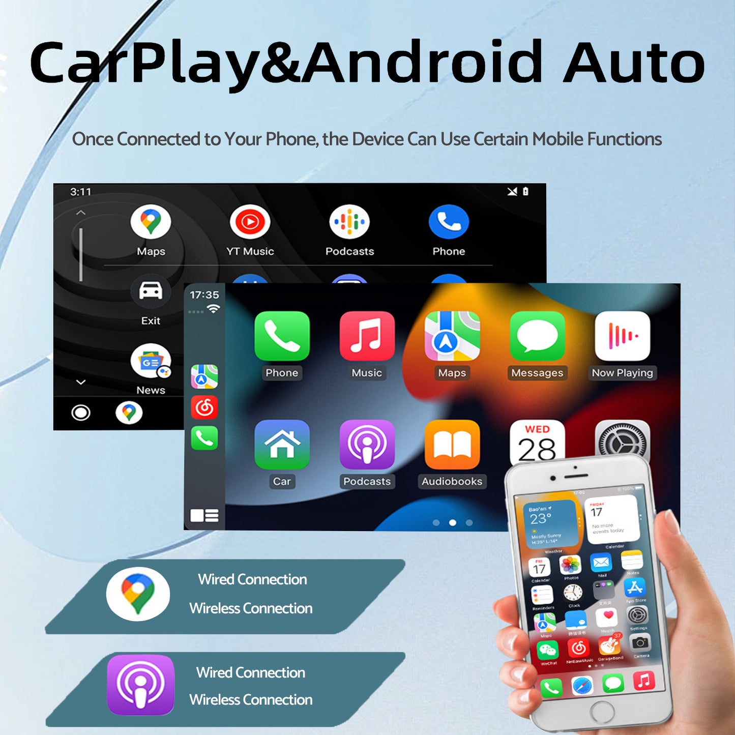 Carplay 10in Car Stereo Radio Suitable For Jeep Compass 09-16 Apple Carplay Android 13