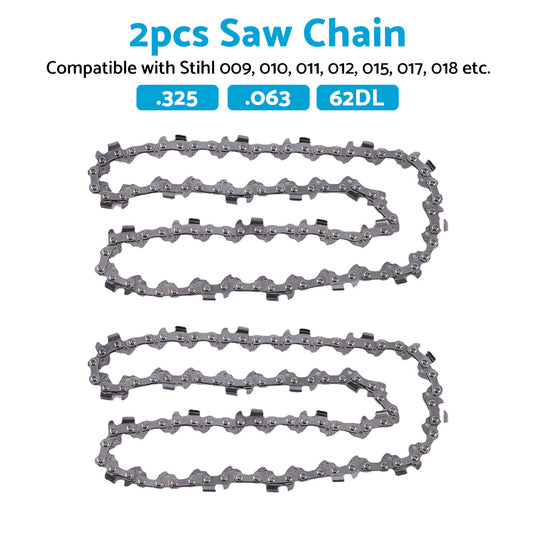 2PCS Pro Chainsaw Chain 62DL 325 063 Semi Chisel Suitable for Stihl MS230C MS250