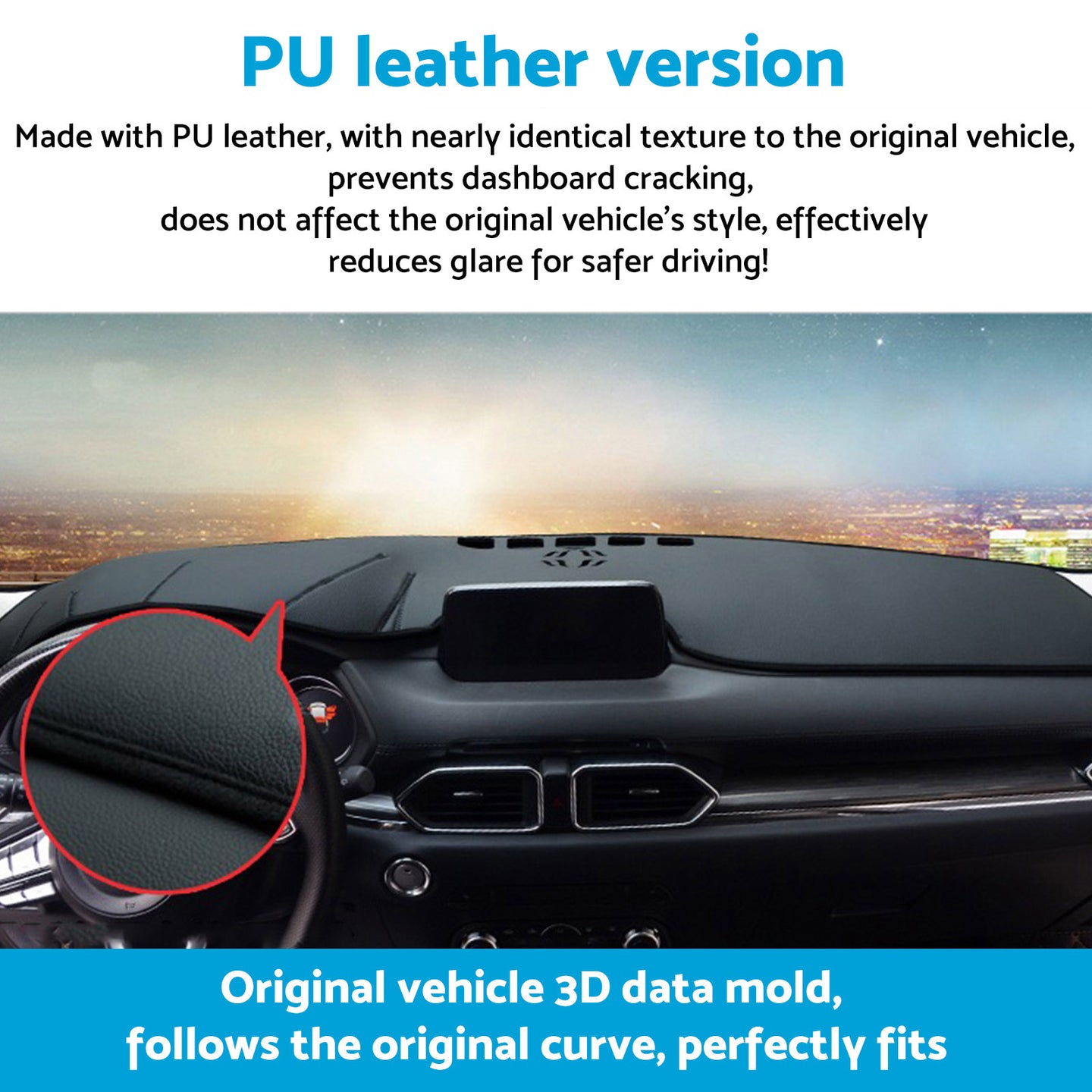 {{ Dash Mat Microfiber Leather Anti-Slip Suitable For BYD Seal With HUD 2023-On }} - Buy Car Parts Online at {{ Kaka Auto Parts }}.