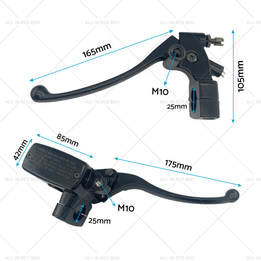 {{ Pair 1inch 25mm Motorcycle Hydraulic Brake Clutch Master Cylinder Lever Left Right }} - Buy Car Parts Online at {{ Kaka Auto Parts }}.