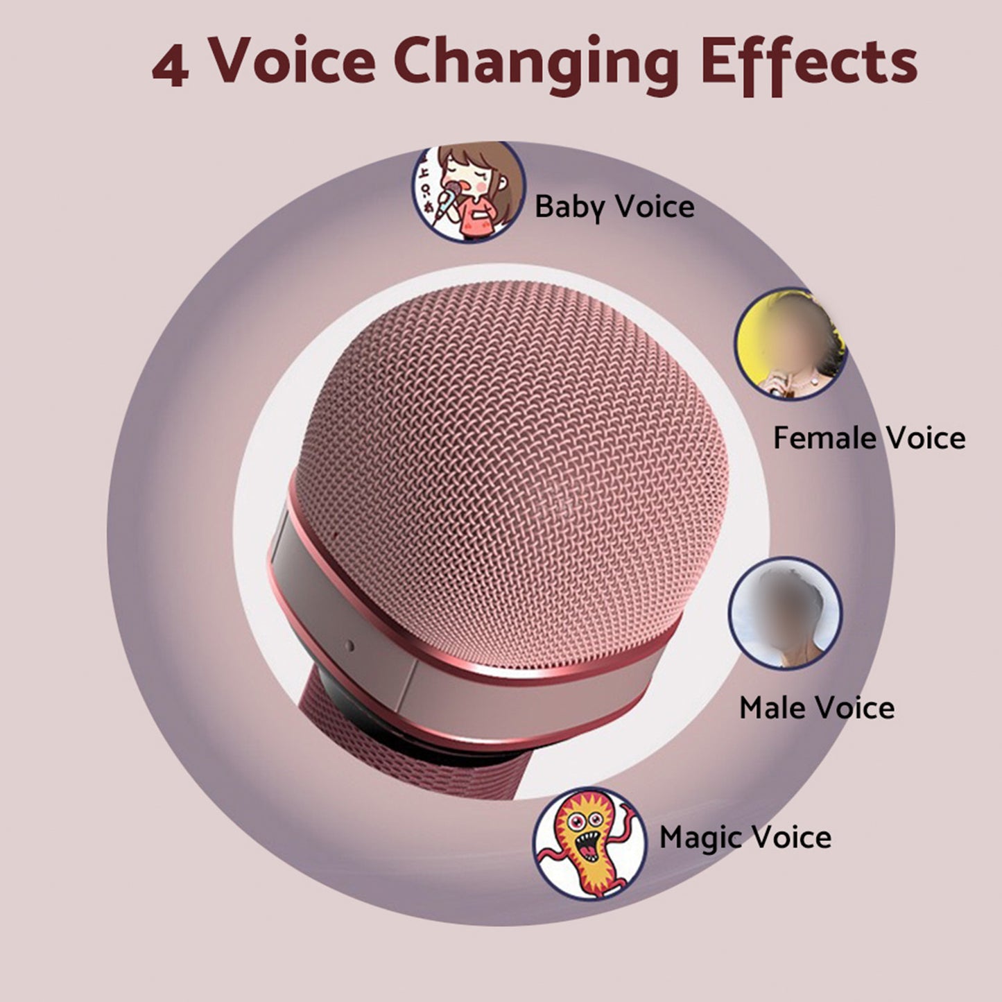 Wireless Bluetooth Portable Karaoke Microphone Speaker Rechargeable Handheld Mic With USB Speaker for Home Party Singing