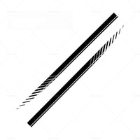 {{ 2x Racing Plaid Side Door Fender Skirt Stripes Decals Stickers Car Accessories }} - Buy Car Parts Online at {{ Kaka Auto Parts }}.