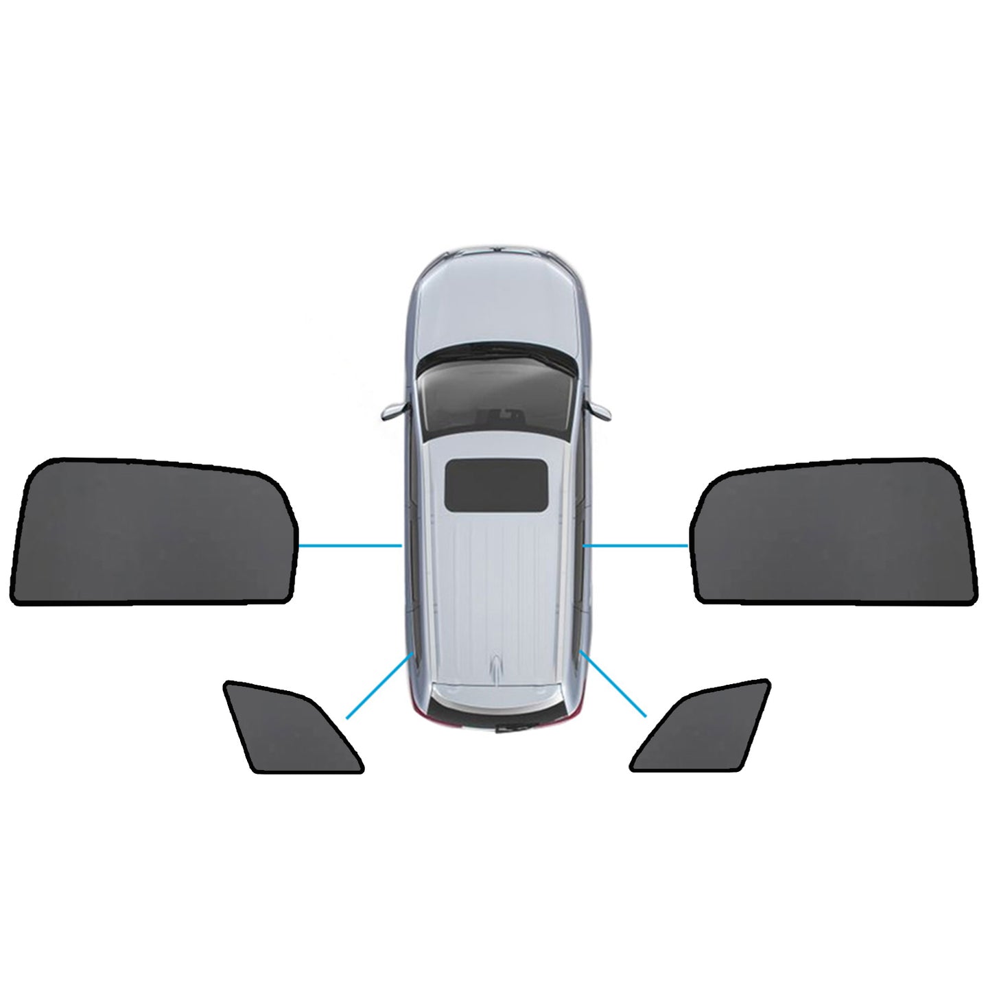 {{ Magnetic Mesh Sun Blind Shades Suitable for Audi Q7 SQ7 2015-2025 On Front/Rear }} - Buy Car Parts Online at {{ Kaka Auto Parts }}.