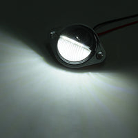 2x 12V LED Number Plate Lights Chrome Suitable For Car, Trailer, Truck, Caravan, Van & Boat