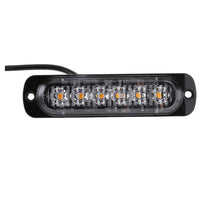 4x 6 LED Strobe Flash Light Emergency Warning Lamp Yellow Suitable For Car Truck