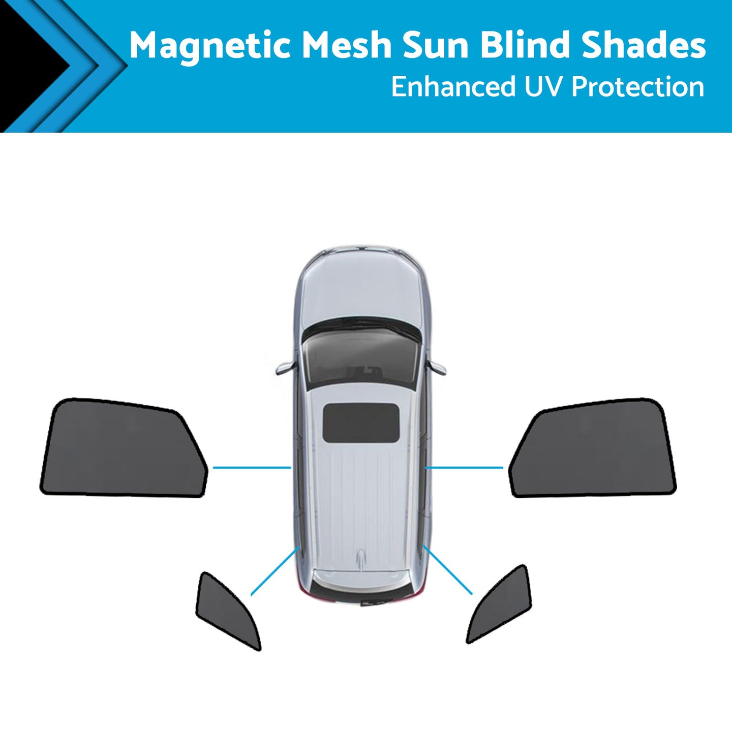 {{ Magnetic Mesh Sun Blind Shades Suitable for Audi Q5 FY 2017-2025 On Front Rear }} - Buy Car Parts Online at {{ Kaka Auto Parts }}.