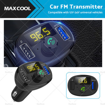 compare product Bluetooth-5. 0 Radio Car Kit Wireless FM Transmitter Dual USB Charger MP3 Player