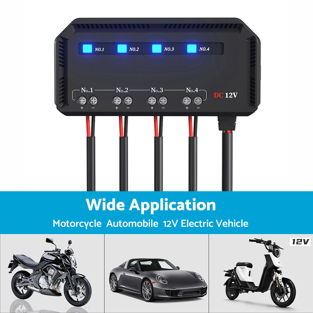 12V 20A Fuse Relay Box Kit With LED Indicator 4-Way Circuit 70cm Wiring Harness