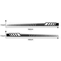 2x Car Body Stickers Long Stripe Side Skirt Decoration Decals Set