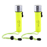 2x Waterproof Bright LED Scuba Diving Underwater Flashlight Torch Light Lamp Suitable For Diving & Outdoor Use