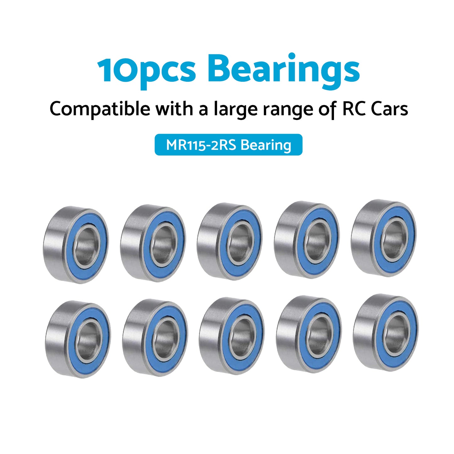 {{ 5x11x4mm Bearings For RC Tamiya 1150 HPI MR115-2RS Savage Traxxas Axial Losi }} - Buy Car Parts Online at {{ Kaka Auto Parts }}.