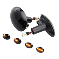 2x Black Smoked Side Indicator LED Repeater Light Mini Cooper R56 Coupe R58 R57