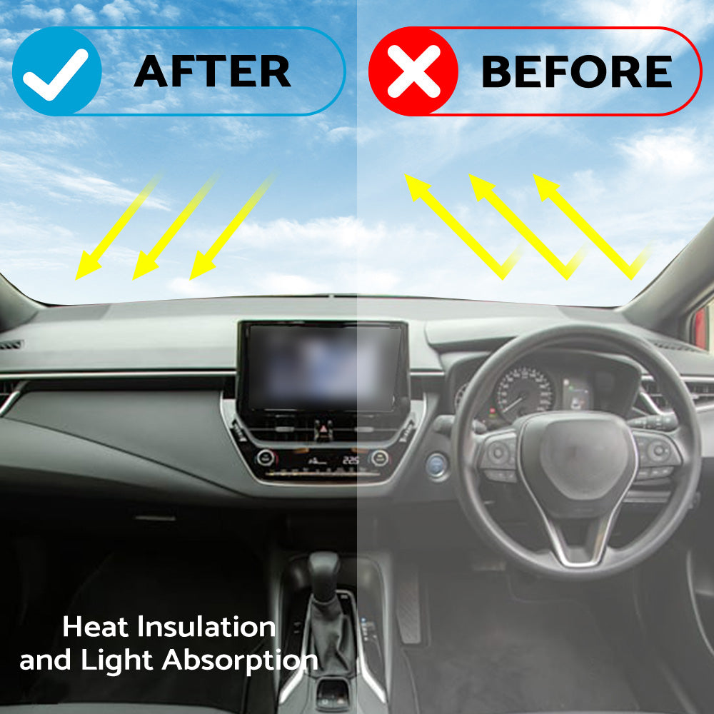 Dash Mat Suitable For Toyota Corolla 2019-2021 Black Non-Slip Dashboard Cover