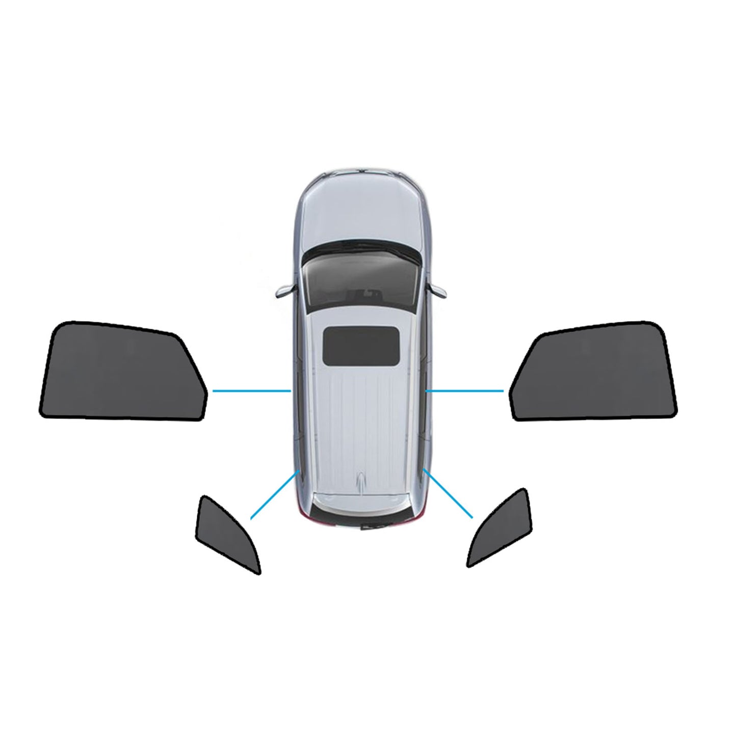 {{ Magnetic Mesh Sun Blind Shades Suitable for Audi Q5 FY 2017-2025 On Front Rear }} - Buy Car Parts Online at {{ Kaka Auto Parts }}.