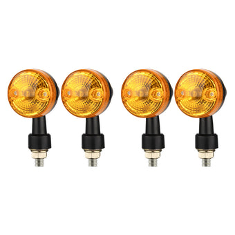 compare product 4x Classic Motorcycle Front & Rear Indicators Turn Signal Lights Amber Universal