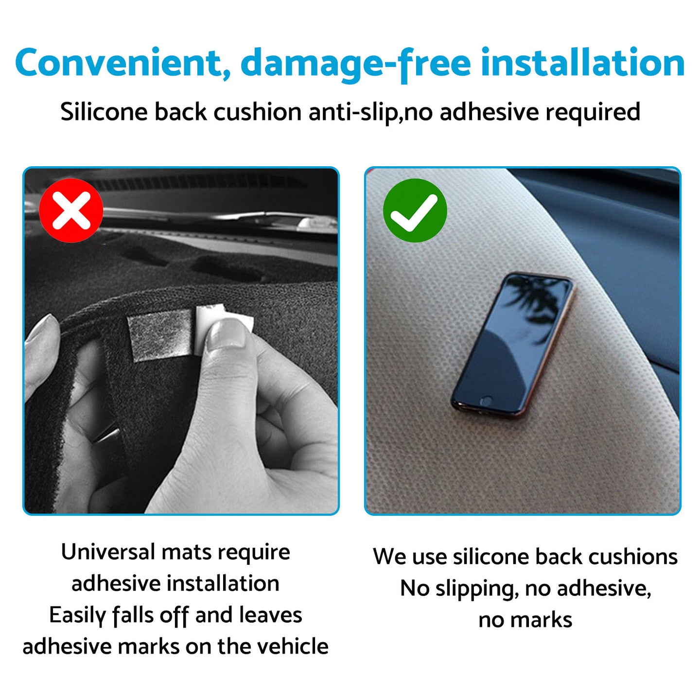 {{ Dash Mat Microfiber Leather Black Suitable For Nissan Navara NP300 D23 2015-On }} - Buy Car Parts Online at {{ Kaka Auto Parts }}.