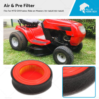 compare product Air  and  Pre Filter For MTD OHV140cc Ride on Mowers 751-14628 951-14628