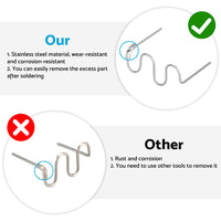 1200PCS Steel Hot Stapler Staples Repair Tools Kit For Plastic Welder Car Bumper