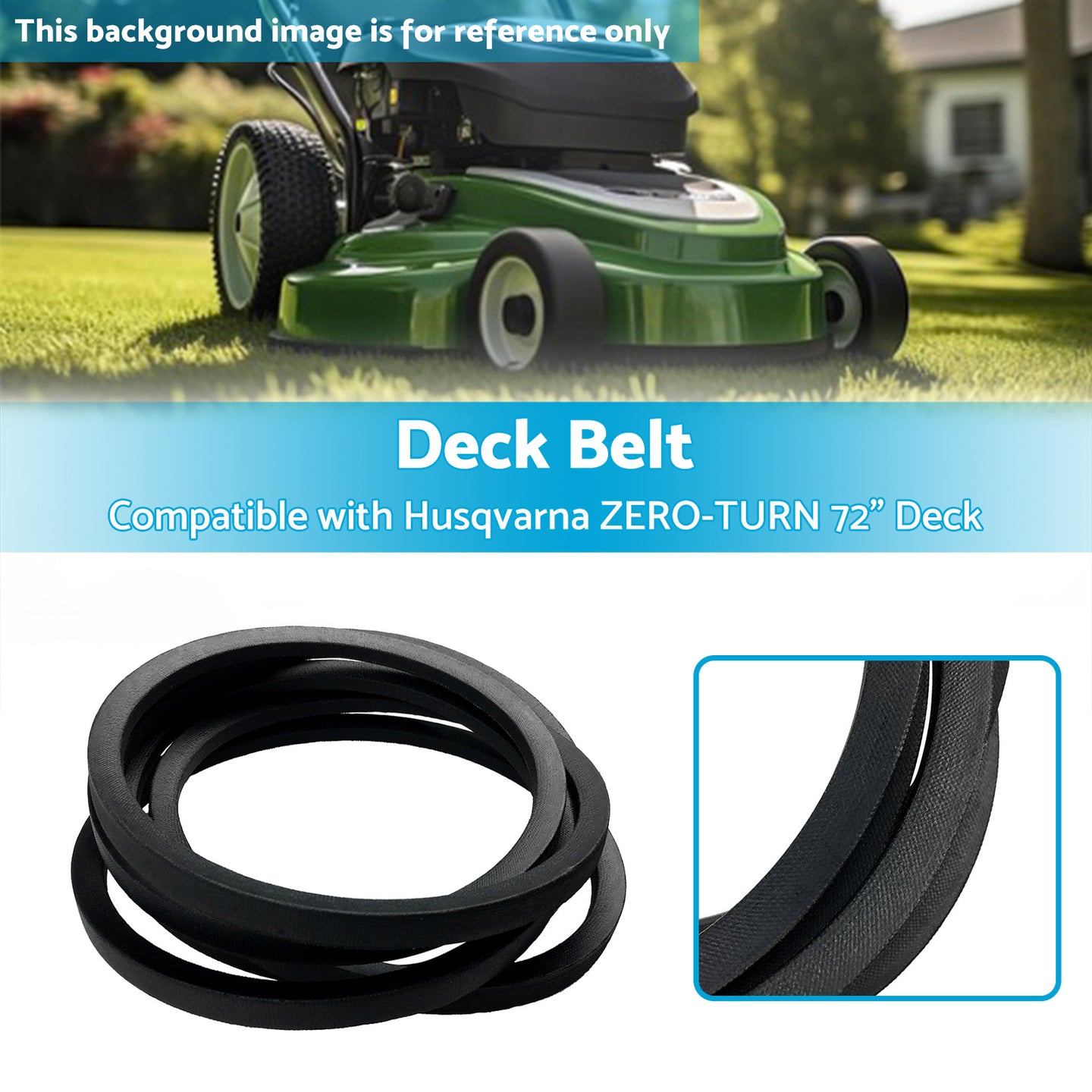 {{ Deck Belt Suitable for Husqvarna 588264804 72 inch  Deck PZ7234FX PZ72 PZ7234 Z572X }} - Buy Car Parts Online at {{ Kaka Auto Parts }}.