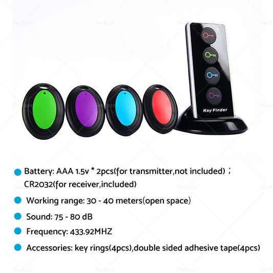 Wireless Key Finder RF Item Locator Suitable For Remote Control Tracking
