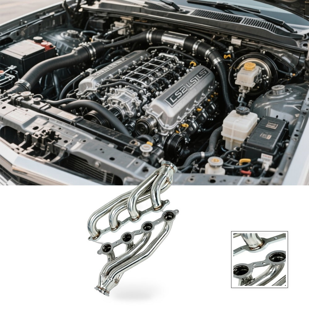 Exhaust Headers Suitable for 60-86 Chevy C10 GMC LS1 LS2 LS3 LS6 LS9 Swap - BG1