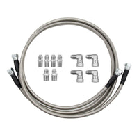 Stainless Steel Braided Transmission Cooler Hose Fitting Kit Suitable For 700R4 / TH350 / TH400