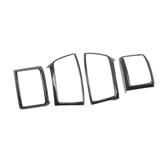 4x Carbon Fiber Color Air Outlet Frame Cover Trim Suitable For Ford Ranger 2015-2022
